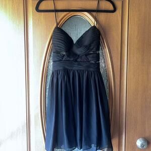 Hailey Logan Adrianna Papell Black Formal Dress 5/6 homecoming dance wedding